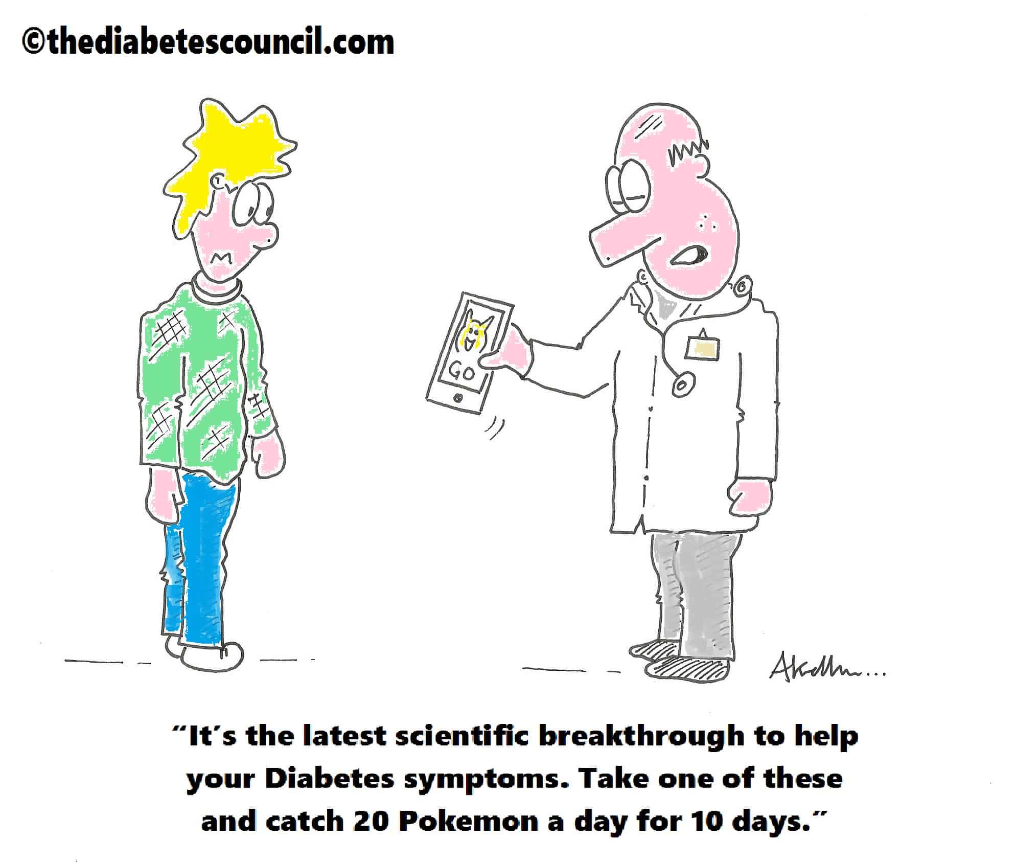 pokemon go diabetes cartoon