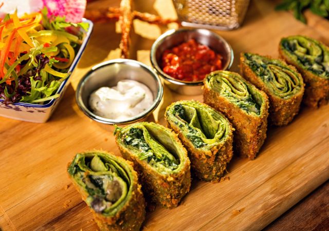 Vegetarian Spinach Rolls for Diabetics2